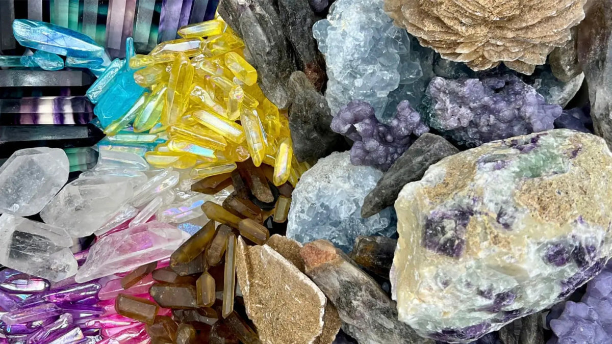 Crystal Point & Druzy Cluster - Crystal River Gems
