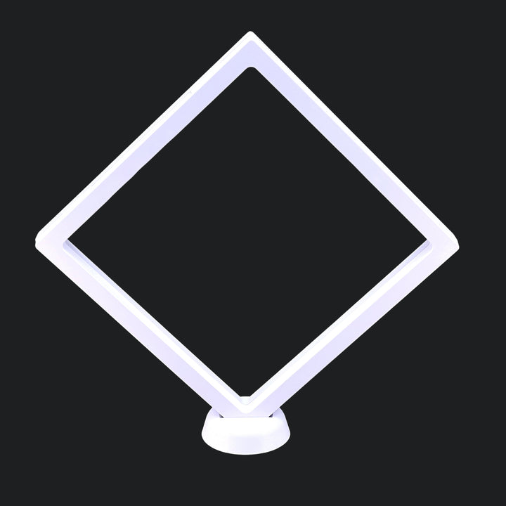 Floating Display Frame Suspended Mount Stand With Round Base Multiple Sizes (2x2, 2.5x2.5, 5x5, 7x7, 9x3.5)Crystal River Gems