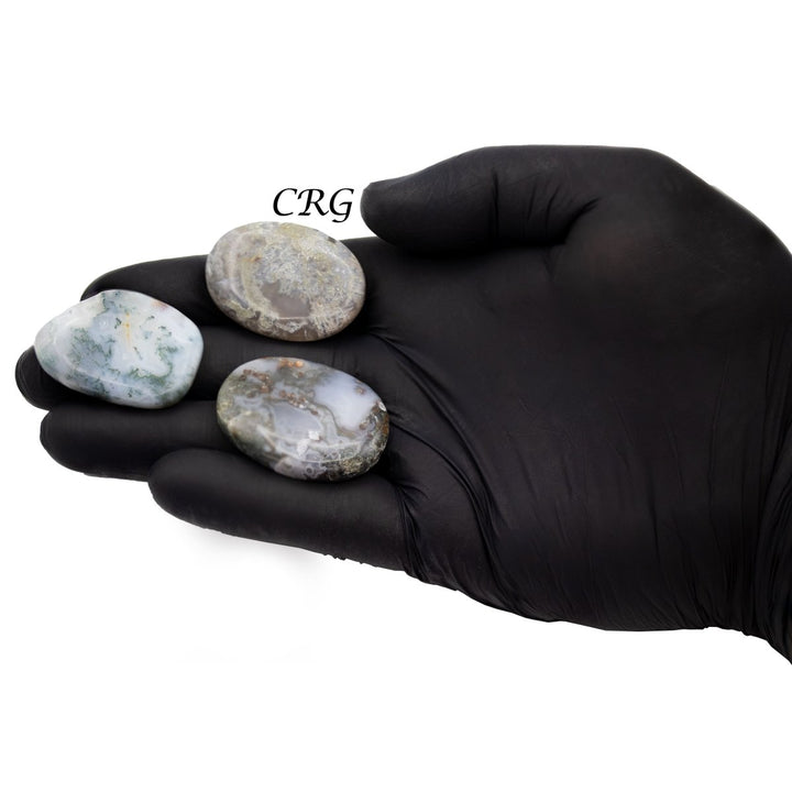 Moss Agate Cabochons (75 Grams) Mixed Sizes Bulk Wholesale Lot Crystal MineralsCrystal River Gems