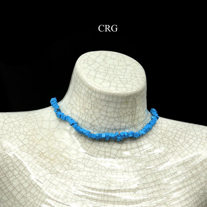 Turquoise Inspired Strand Chip Choker Necklace (4 Pieces) Wholesale Crystal Gemstone JewelryCrystal River Gems