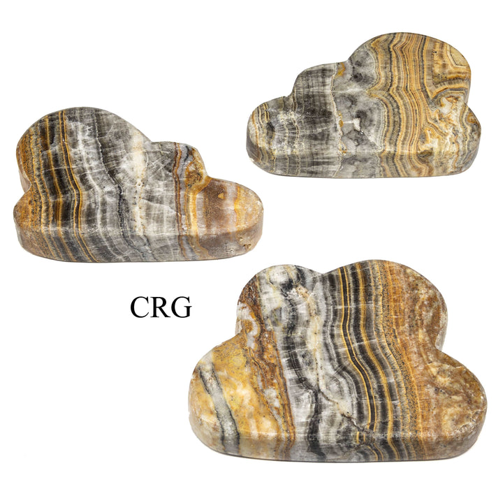 Yellow Banded Onyx Clouds (1 Kilo) Size 1.5 to 3.5 Inches Polished Cloud Crystals