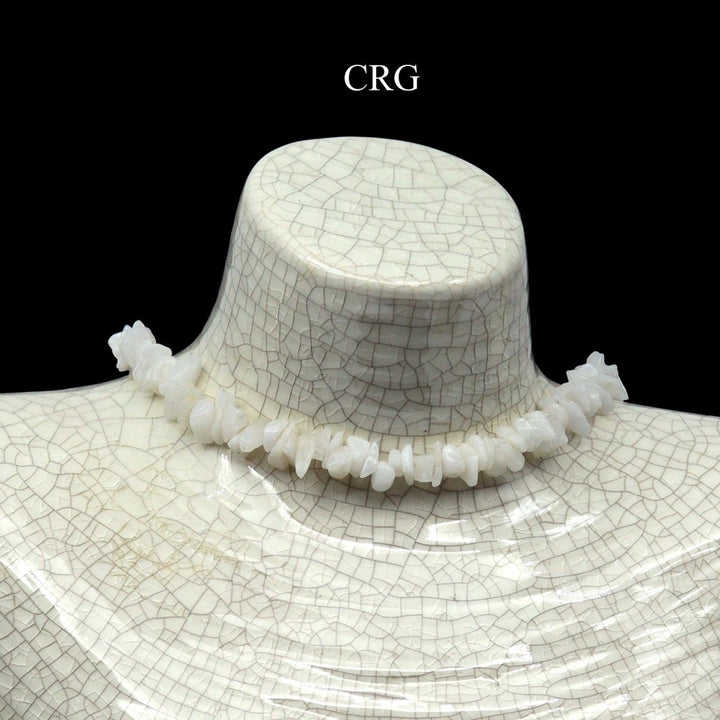 White Quartz Strand Chip Choker Necklace (4 Pieces) Wholesale Crystal Gemstone JewelryCrystal River Gems