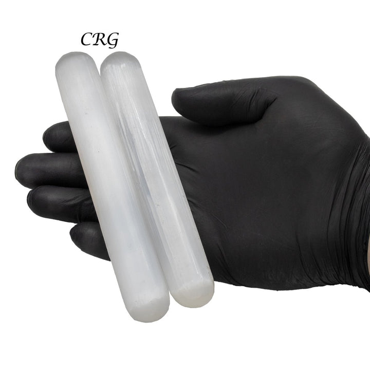 Selenite Massage Wand (4 Pieces) Size 5 to 6 Inches Crystal StickCrystal River Gems