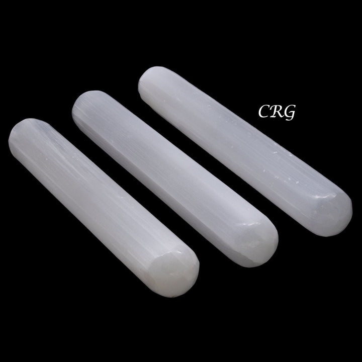 Selenite Massage Wand (4 Pieces) Size 5 to 6 Inches Crystal StickCrystal River Gems