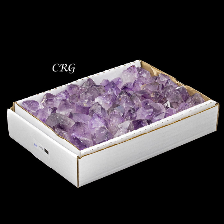Amethyst Cathedral Points Medium Flat (1 Flat) Size 1.75 to 2 Inches Bulk Wholesale Lot Crystal Gemstone PointsCrystal River Gems