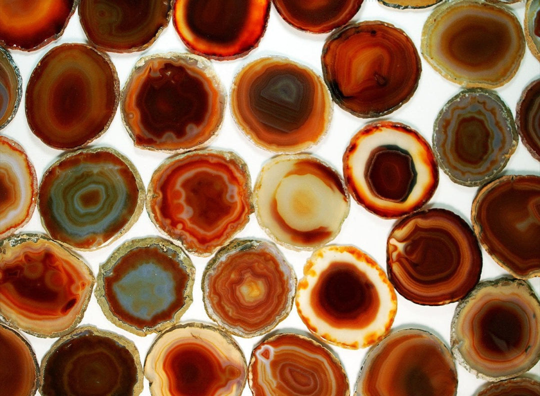 Red Agate Slice Size #2 (3 To 3.5 Inches) (1 Piece)
