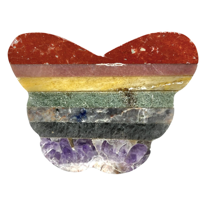 7 Stone Butterfly Slab (1 Piece) Size 3 Inches Crystal Gemstone ShapeCrystal River Gems