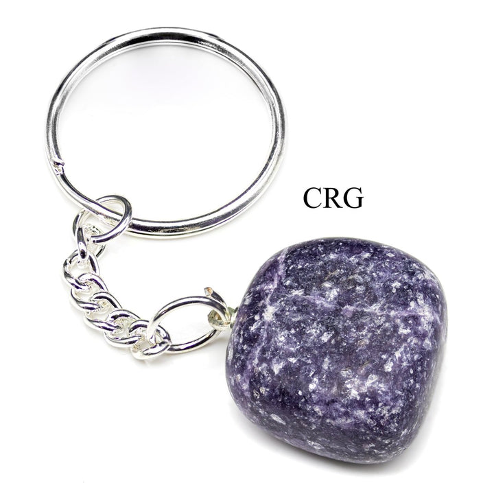 Lepidolite Tumbled Gemstone Keychain (5 Pieces) Size 1.5 Inches Crystal Pendant
