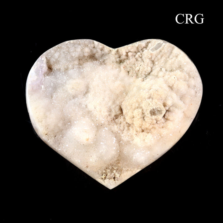 Amethyst Druzy Heart with Polished Edges (1 Kilogram) Polished Edge Crystal Heart with Rough Back