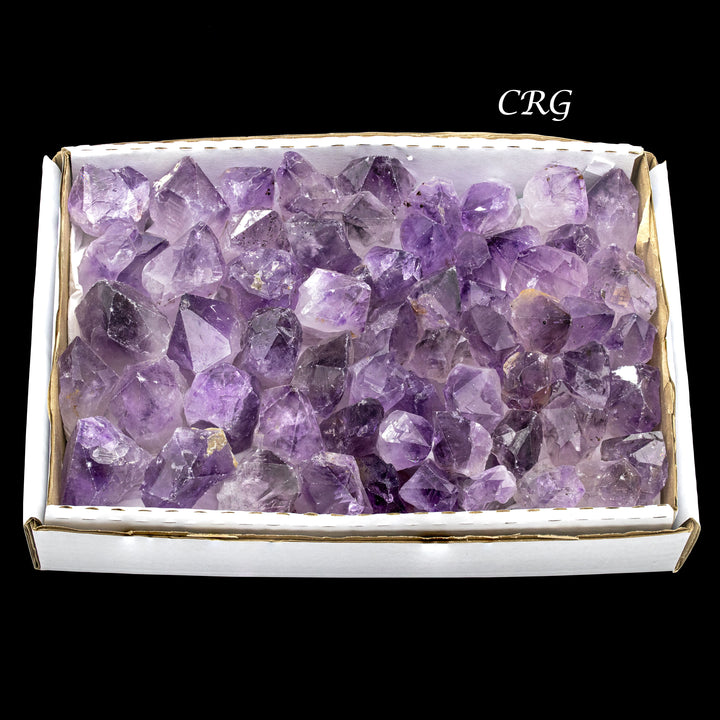 Amethyst Cathedral Points Medium Flat (1 Flat) Size 1.75 to 2 Inches Bulk Wholesale Lot Crystal Gemstone PointsCrystal River Gems
