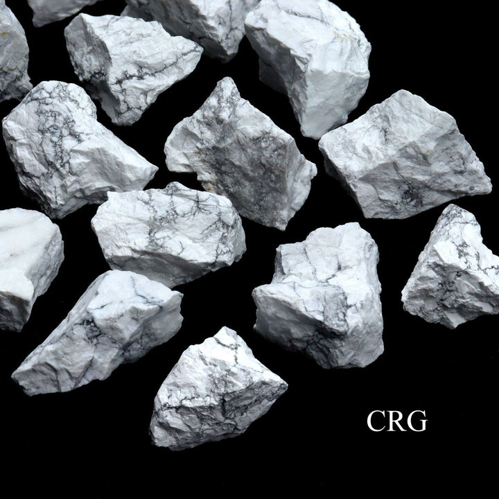 White Howlite Rough Pieces (Size 1 to 2 Inches) Raw Crystals Minerals GemstonesCrystal River Gems