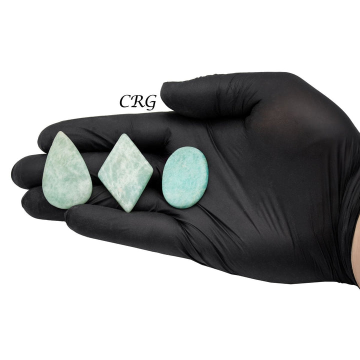 Amazonite Cabochons (75 Grams) Mixed Sizes Bulk Wholesale Lot Crystal MineralsCrystal River Gems