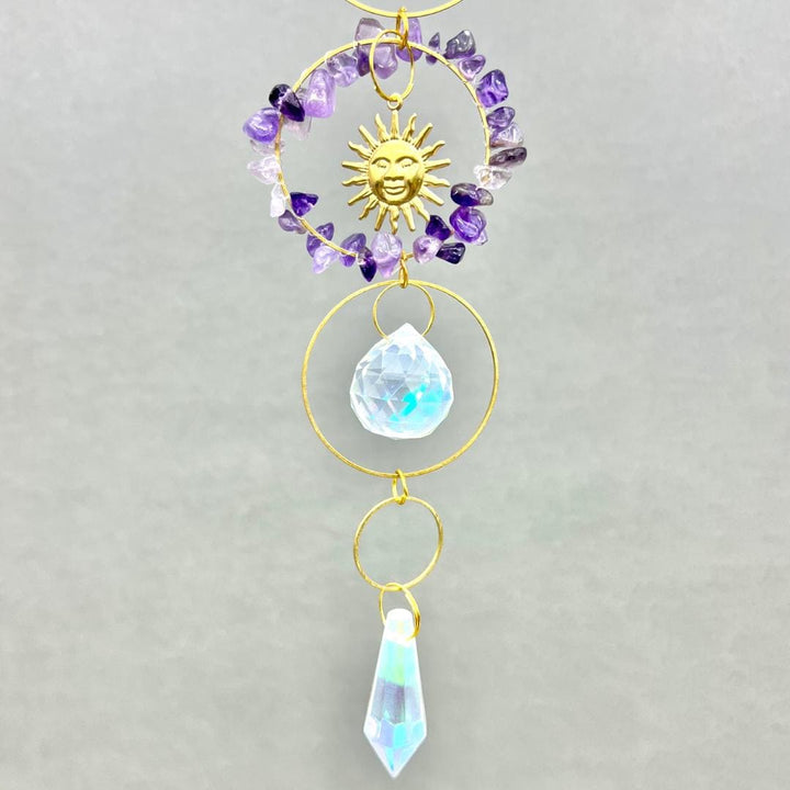 Amethyst Chips Sun Catcher (1 Piece)Crystal River Gems