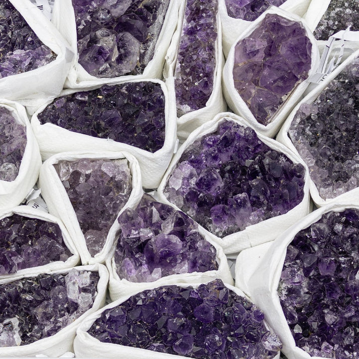 Amethyst Druzy Medium Flat (1 Flat) Size 1 to 3 Inches Bulk Wholesale Lot Crystal MineralsCrystal River Gems