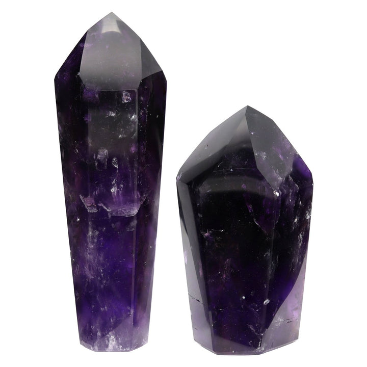 Amethyst Extra Quality Fully Polished Tower (1 Piece) Size 751 to 900 Grams Crystal Gemstone PointCrystal River Gems