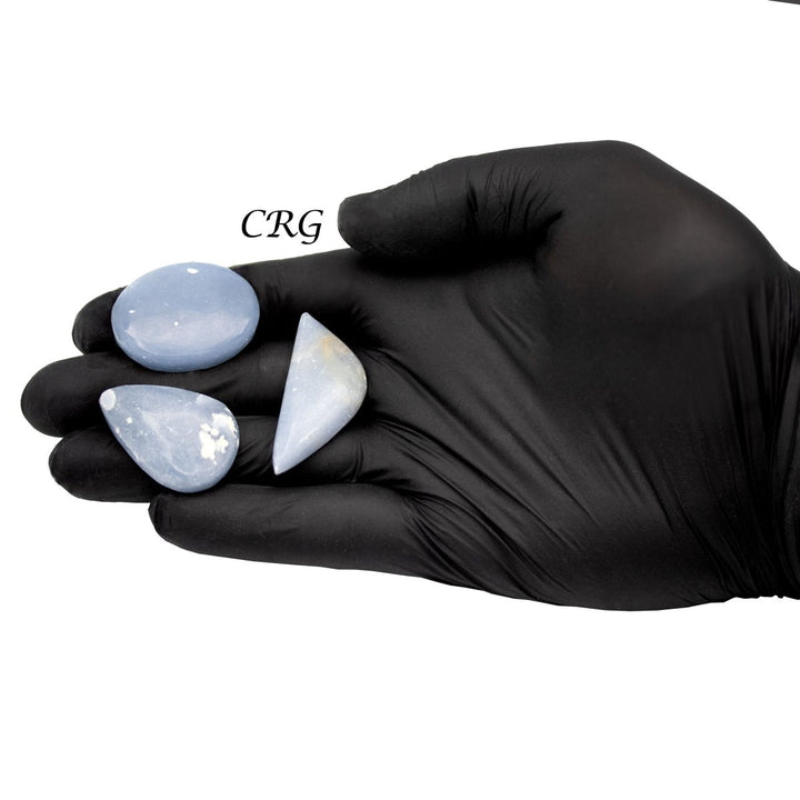 Angelite Cabochons (75 Grams) Mixed Sizes Bulk Wholesale Lot Crystal MineralsCrystal River Gems