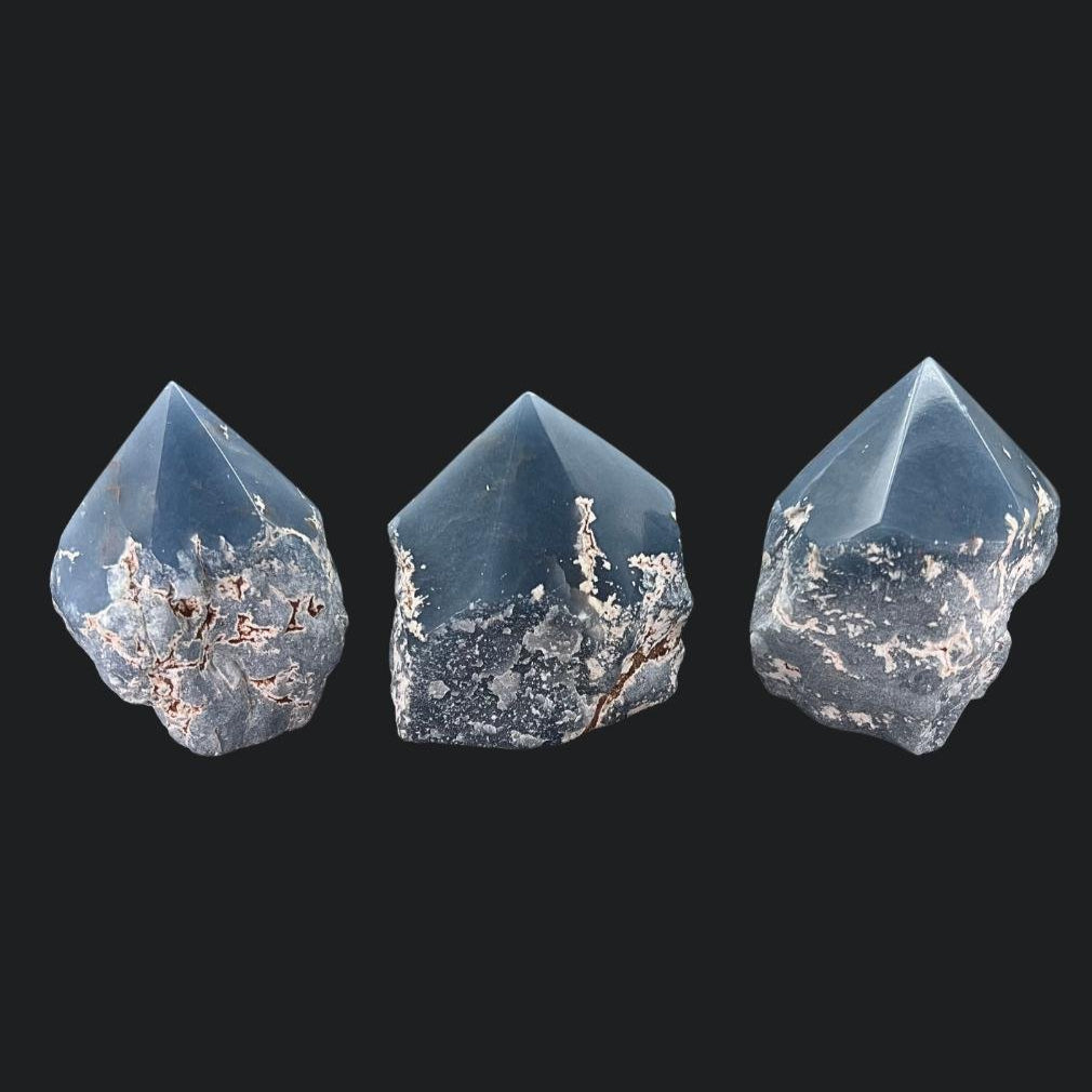 Angelite Top Polished Point (2 to 3 inches) Gemstone TowerCrystal River Gems