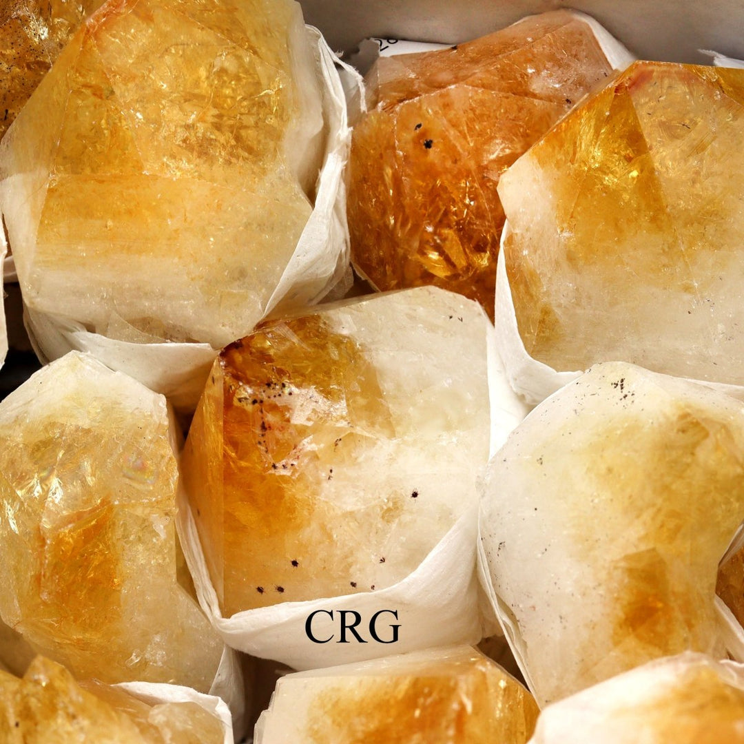 Citrine Points Large Extra Quality Medium Flat (1 Flat) Size 70 to 85 mm Bulk Wholesale Lot Crystal Minerals