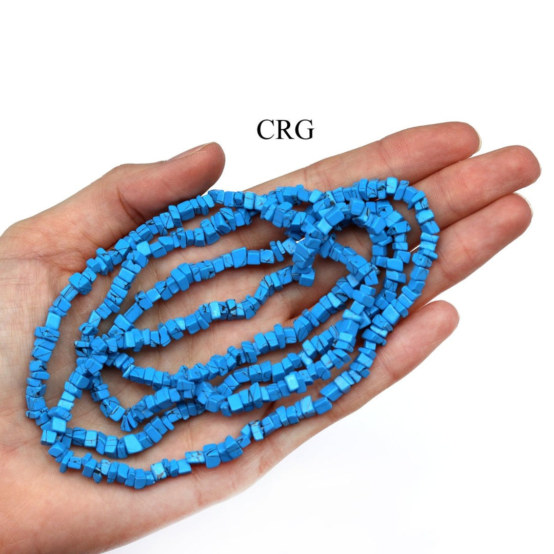 Turquoise-Inspired Strand Chip Necklace (1 Piece) Size 32 Inches Long Crystal Jewelry