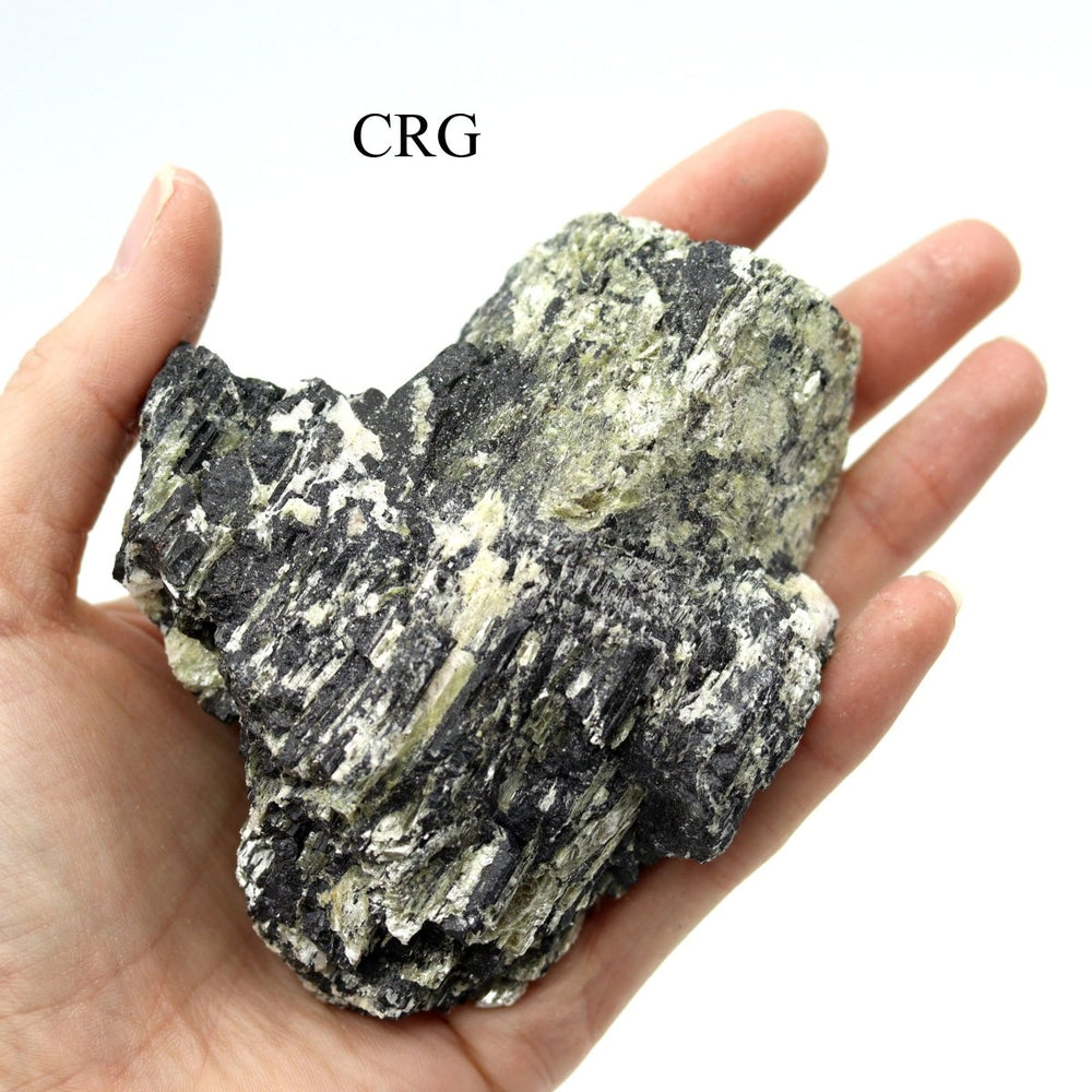 Black Tourmaline Rough with Quartz, Calcite, and Mica on Matrix Size 2 To 5 Inches Wholesale Raw Crystals Minerals GemstonesCrystal River Gems