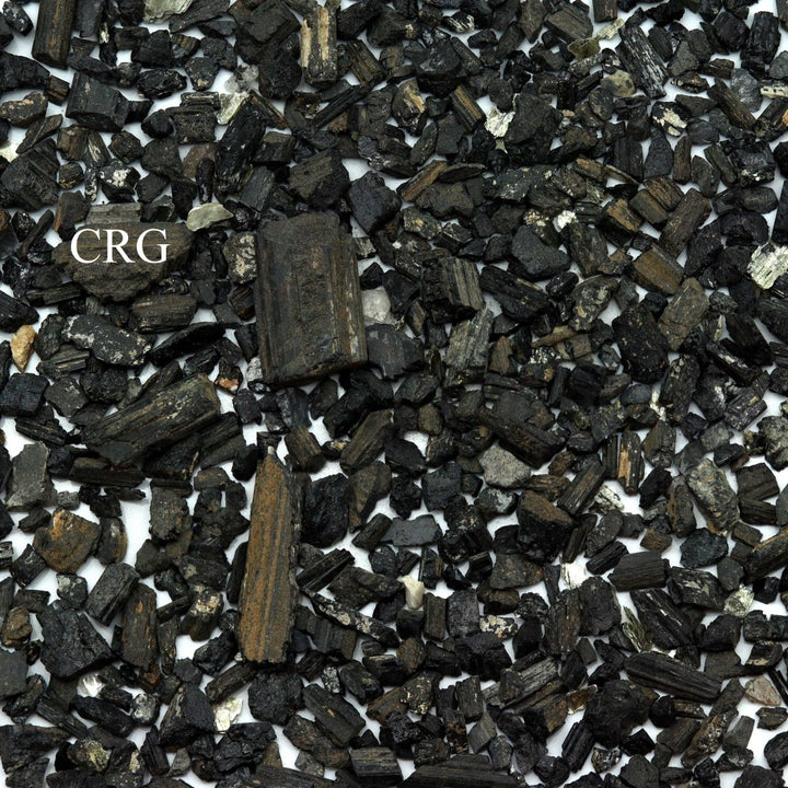 Black Tourmaline Unpolished Chips (15 Kilograms) Size 0.25 to 2 Inches Bulk Wholesale Lot Crystal GemstoneCrystal River Gems