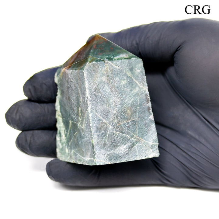 Bloodstone Top Polished Points (1 Kilogram) Size 1.5 to 3 Inches Crystal Gemstone TowersCrystal River Gems