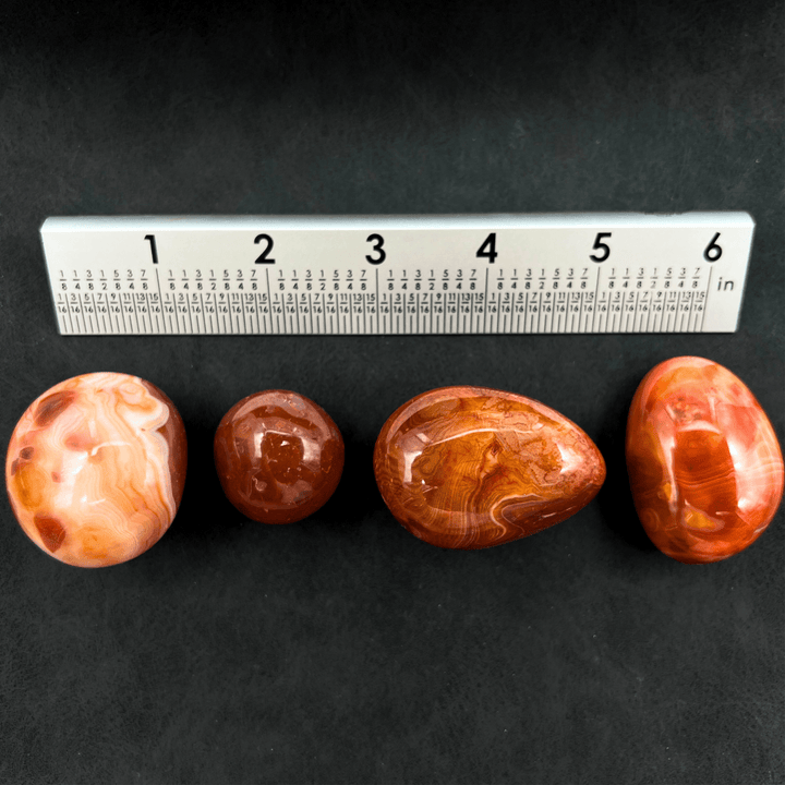 Carnelian Banded Agate Tumbled StonesCrystal River Gems