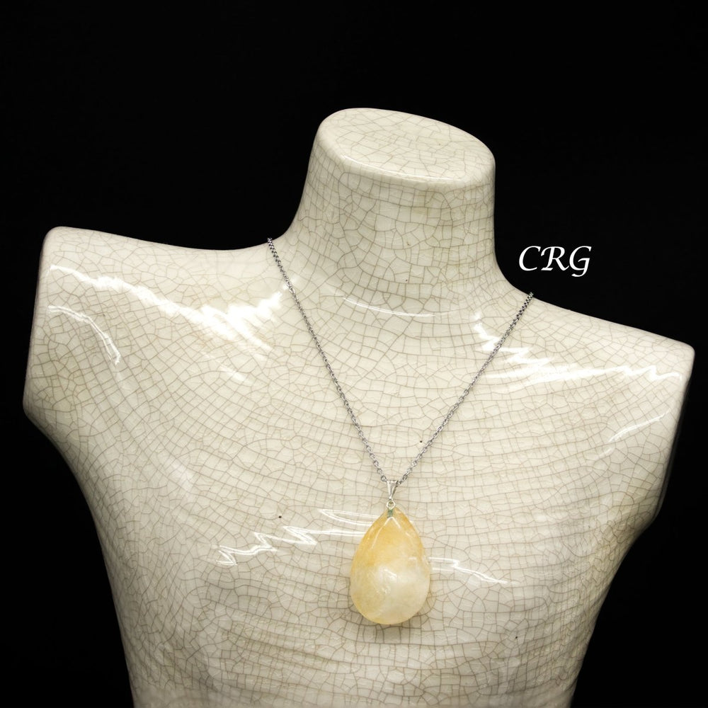 Citrine Drop Pendants with Silver Bail (5 Pieces) Size 18 by 25 mm Crystal Jewelry Charm