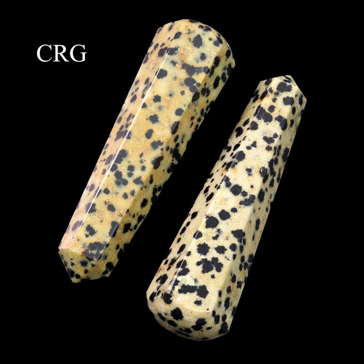 Dalmatian Jasper Wand with Round End (4 Pieces) Size 2 Inches Crystal Gemstone PointCrystal River Gems