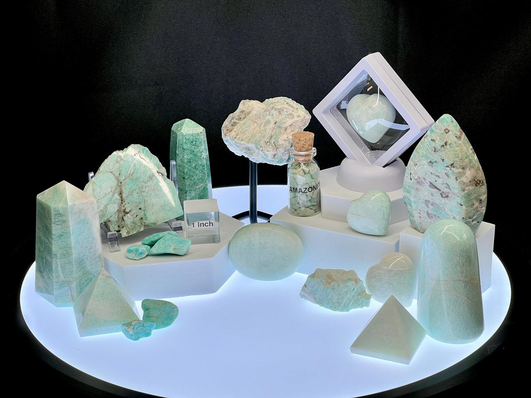 Amazonite Crystal Bundle Lot (20 Pieces) Bulk Wholesale Gemstone Décor Collection