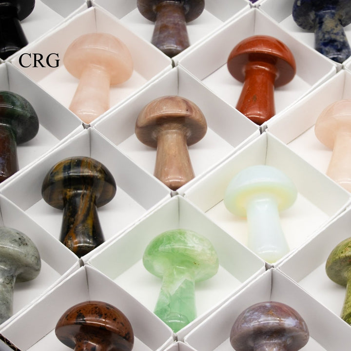 Mushroom Gemstones (4 Pieces) Size 1 to 2 Inches Crystal Gemstone ShapesCrystal River Gems