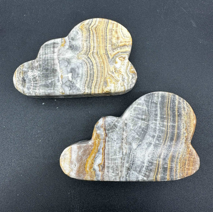 Yellow Banded Onyx Clouds (1 Kilo) Size 1.5 to 3.5 Inches Polished Cloud Crystals