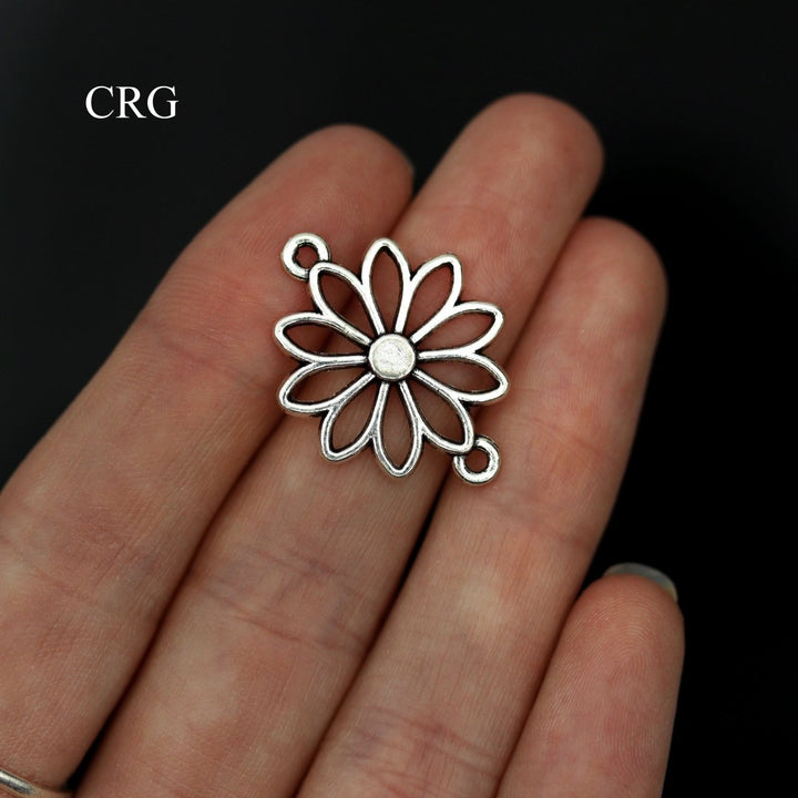 Flower Connected Pendant (10 Pieces) Size 24 by 18 mm Nature Garden Jewelry CharmCrystal River Gems