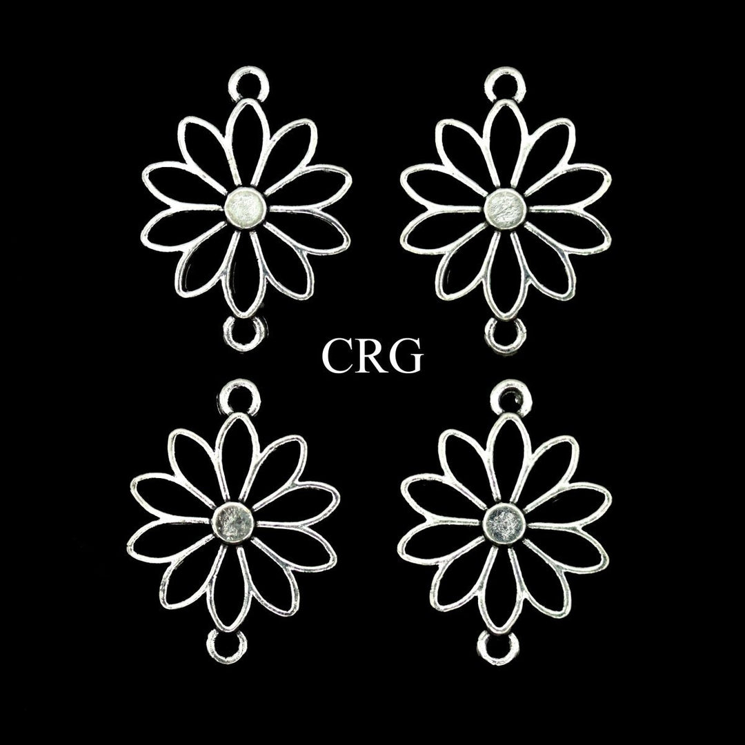 Flower Connected Pendant (10 Pieces) Size 24 by 18 mm Nature Garden Jewelry Charm