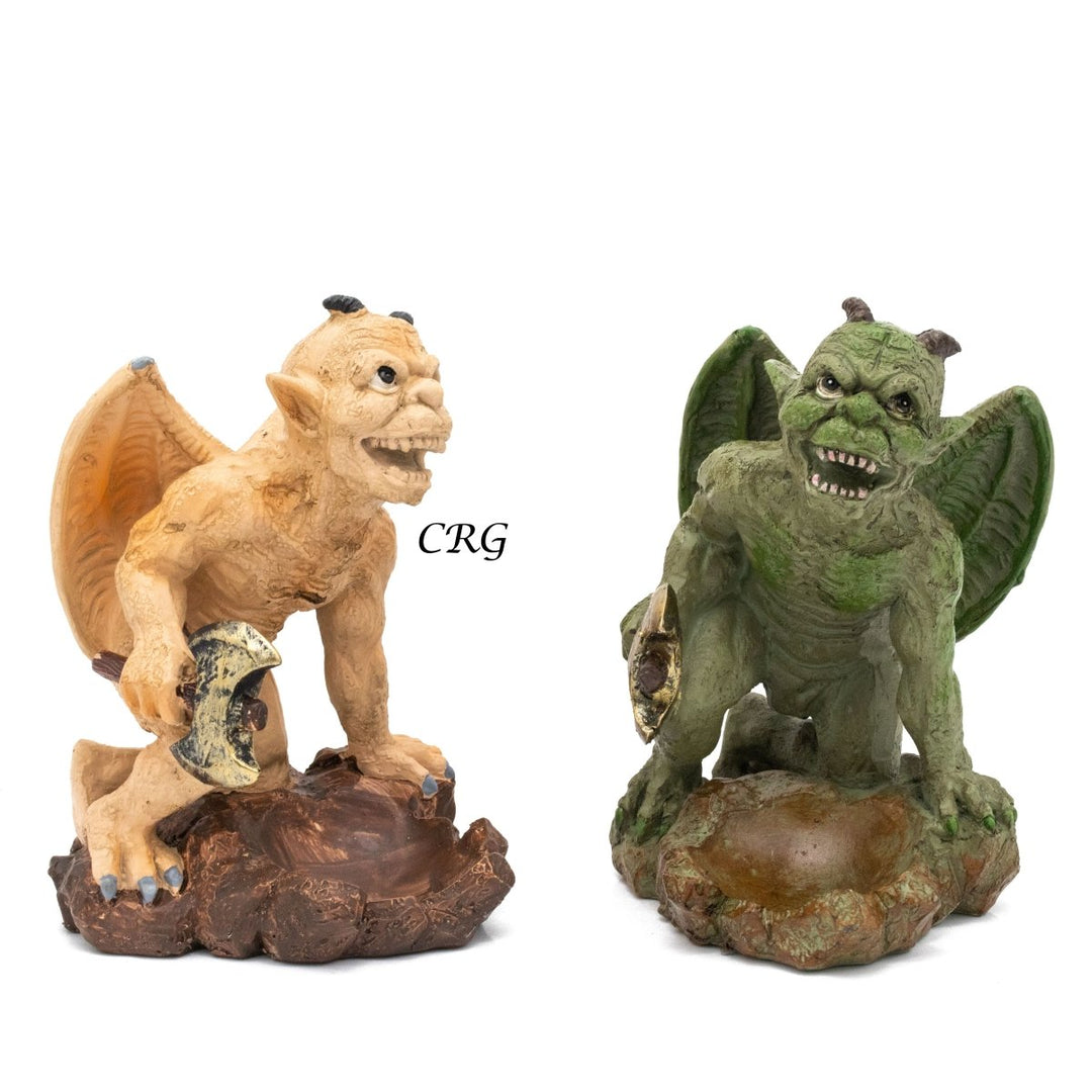 Gargoyle Sphere Holder Stands (2 Pieces) Size 5 Inches Crystal Gemstone Display