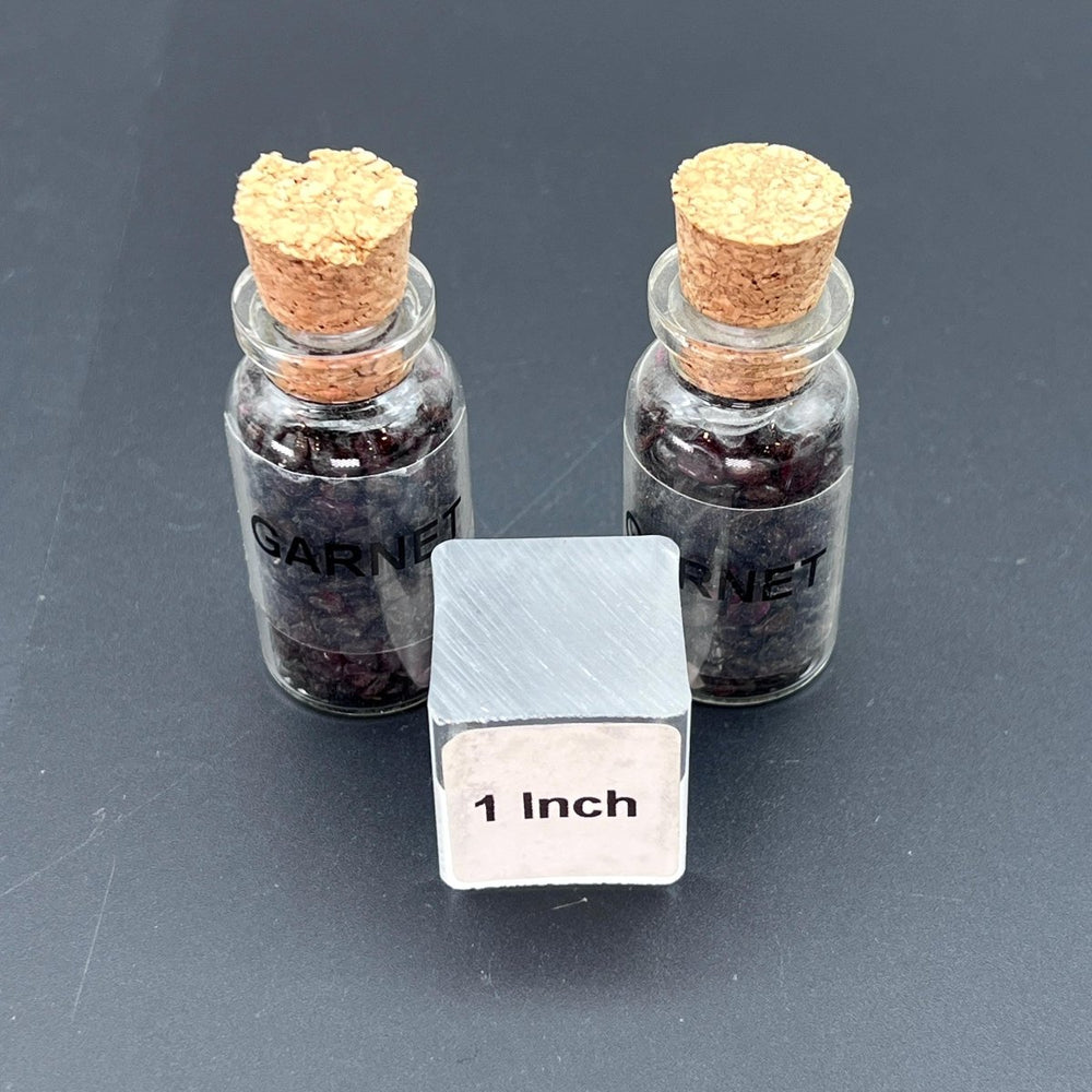 Garnet Chips In Bottle With Cork (1 Piece)Crystal River Gems