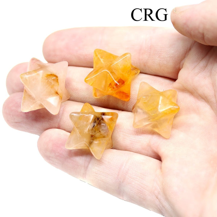 Golden Healer Quartz Mini Merkabas (5 Pieces) Size 18 mm Small Gemstones MineralsCrystal River Gems