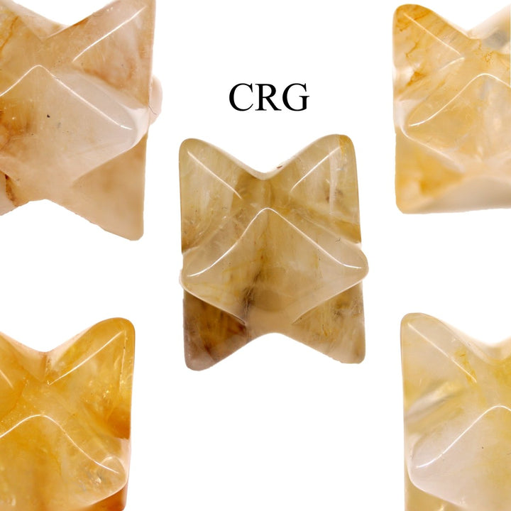 Golden Healer Quartz Mini Merkabas (5 Pieces) Size 18 mm Small Gemstones MineralsCrystal River Gems