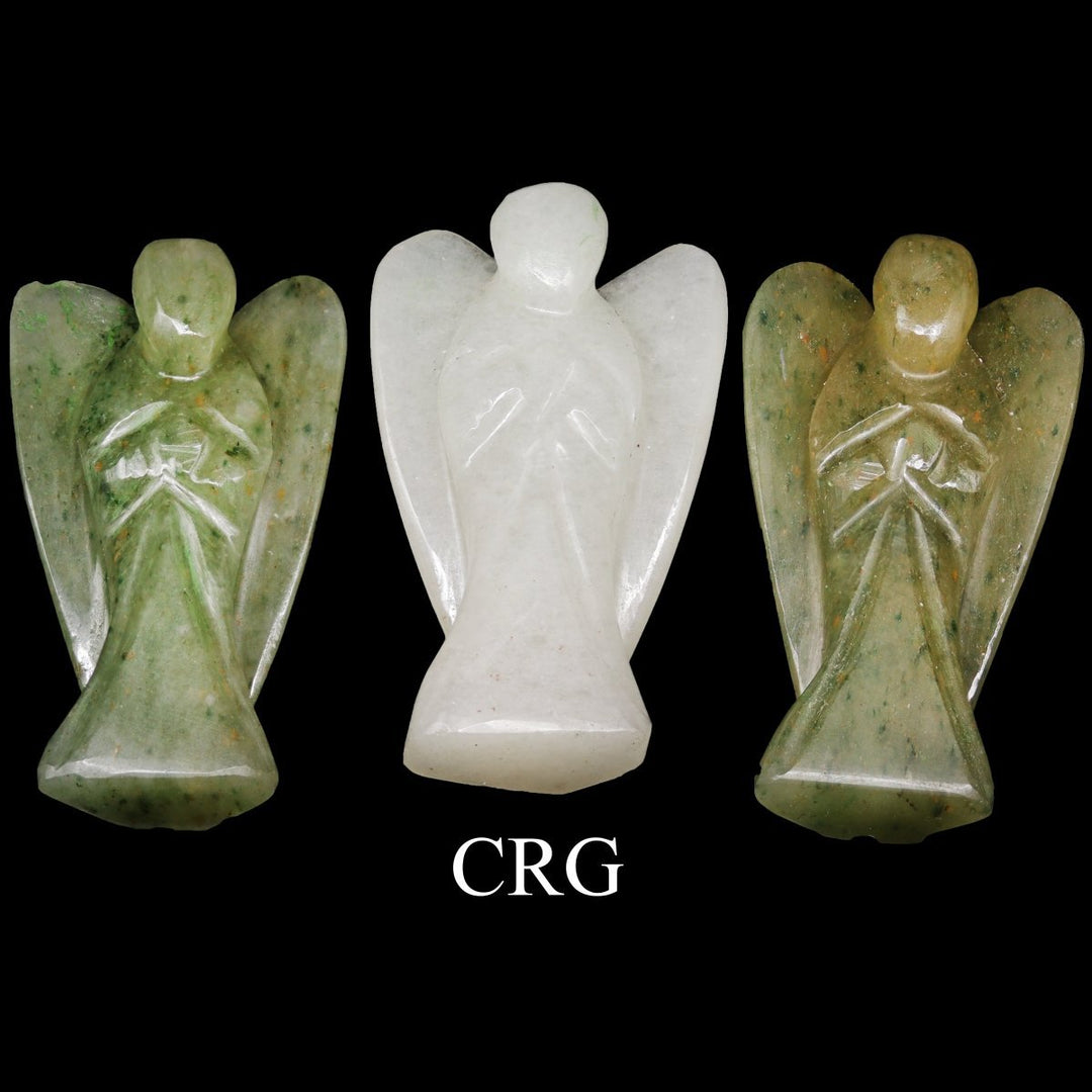 Green Aventurine Pocket Angel (1 Piece) Size 2 Inches Crystal Gemstone Carving