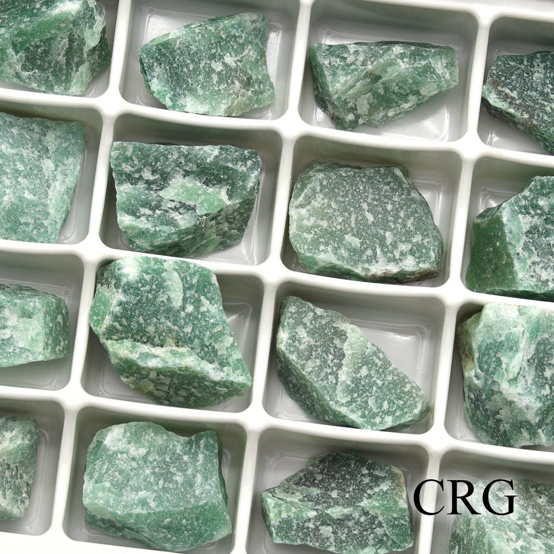 Green Quartz Rough Flat (24 Pieces) Size 1 to 1.5 Inches Bulk Wholesale Lot Crystal MineralsCrystal River Gems
