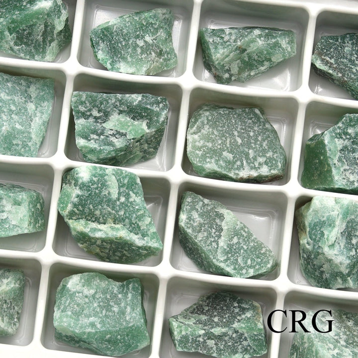 Green Quartz Rough Flat (24 Pieces) Size 1 to 1.5 Inches Bulk Wholesale Lot Crystal MineralsCrystal River Gems