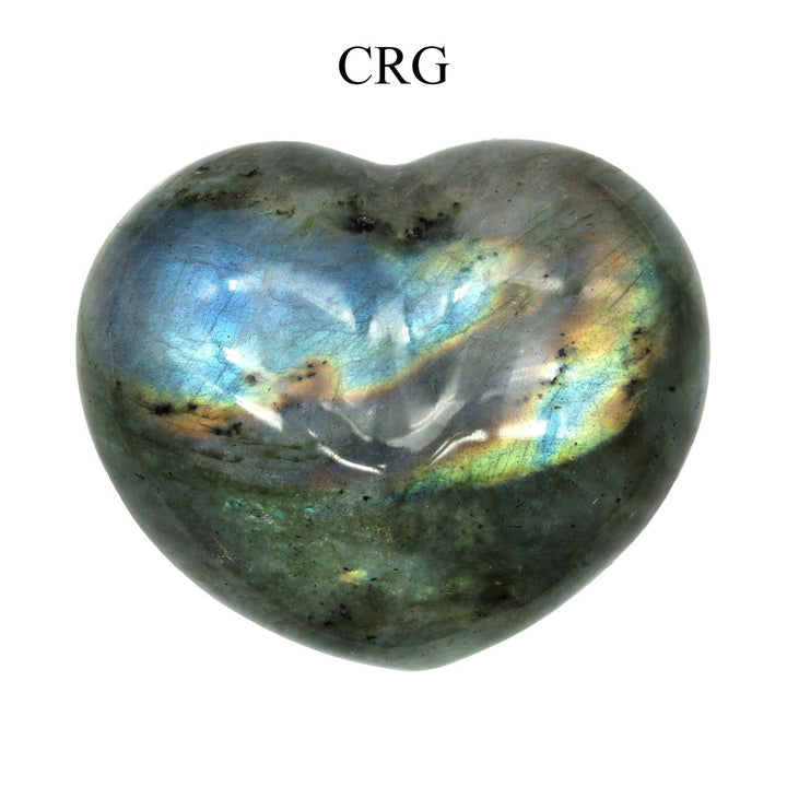 Labradorite Puffy Heart High Flash (1 Piece) Size 2 Inches Crystal Gemstone ShapeCrystal River Gems