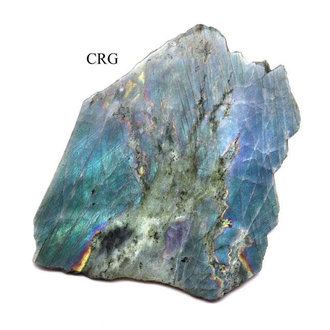 Labradorite Slab Large (1 Piece) Size 9 to 12 Inches Flat Top Polished Crystal Gemstone