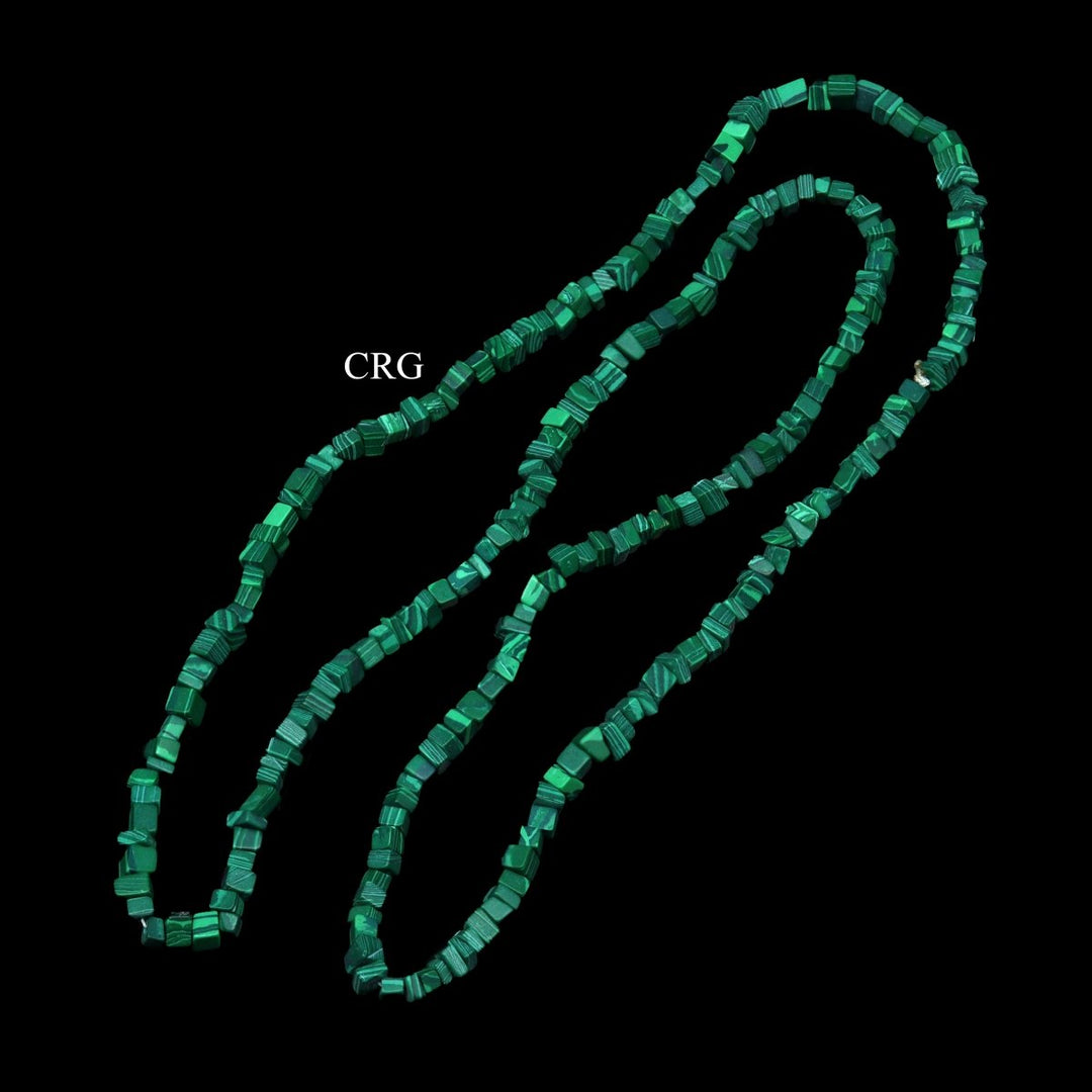 Malachite-Inspired Strand Chip Necklace (1 Piece) Size 32 Inches Long Crystal Jewelry