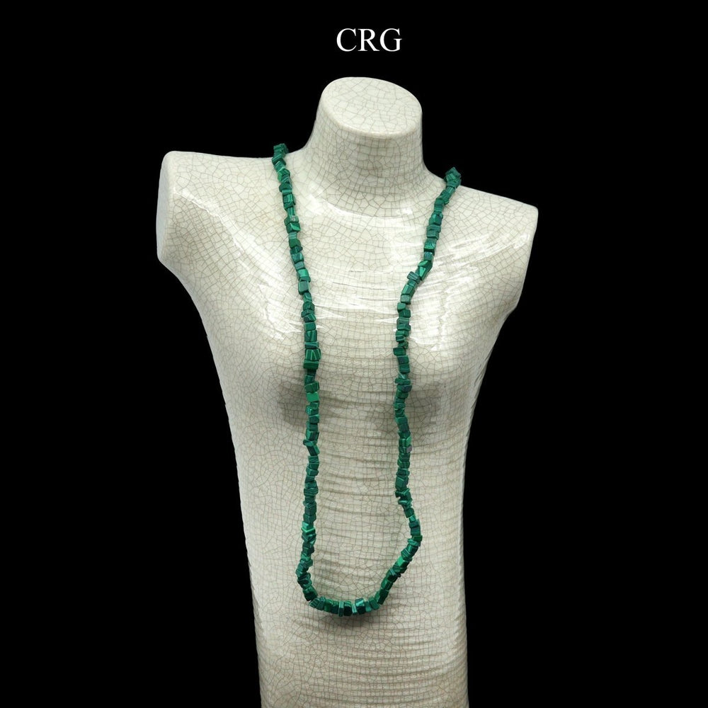 Malachite-Inspired Strand Chip Necklace (1 Piece) Size 32 Inches Long Crystal Jewelry