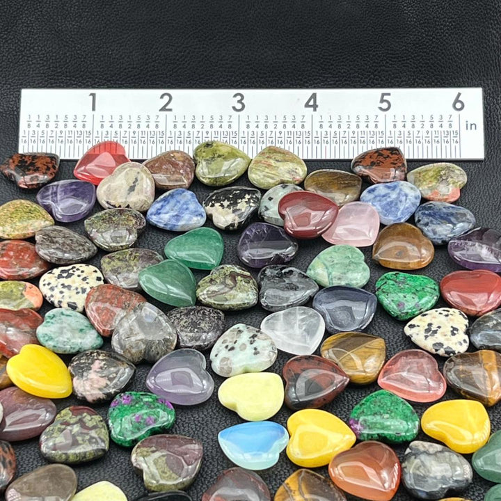 Mini Hearts Mixed Gemstones CarvingCrystal River Gems