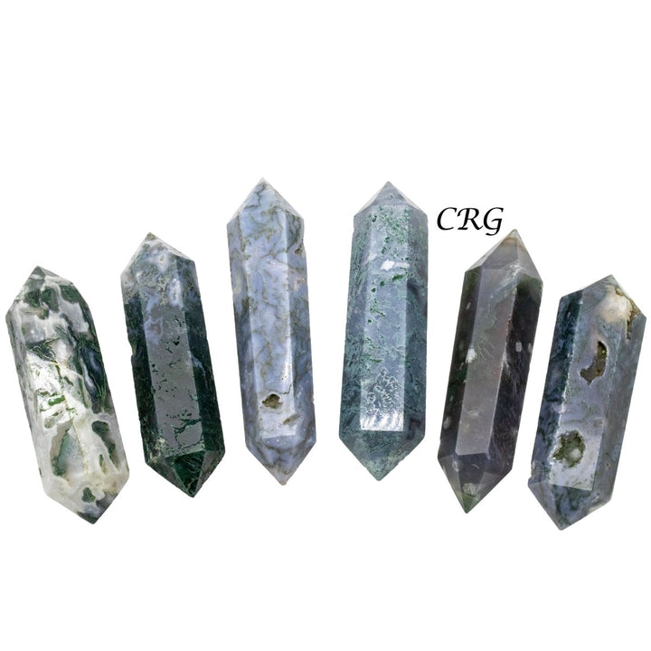 Moss Agate Double Terminated Wand (1 Pound) Size 3.5 Inches Crystal Gemstone LotCrystal River Gems