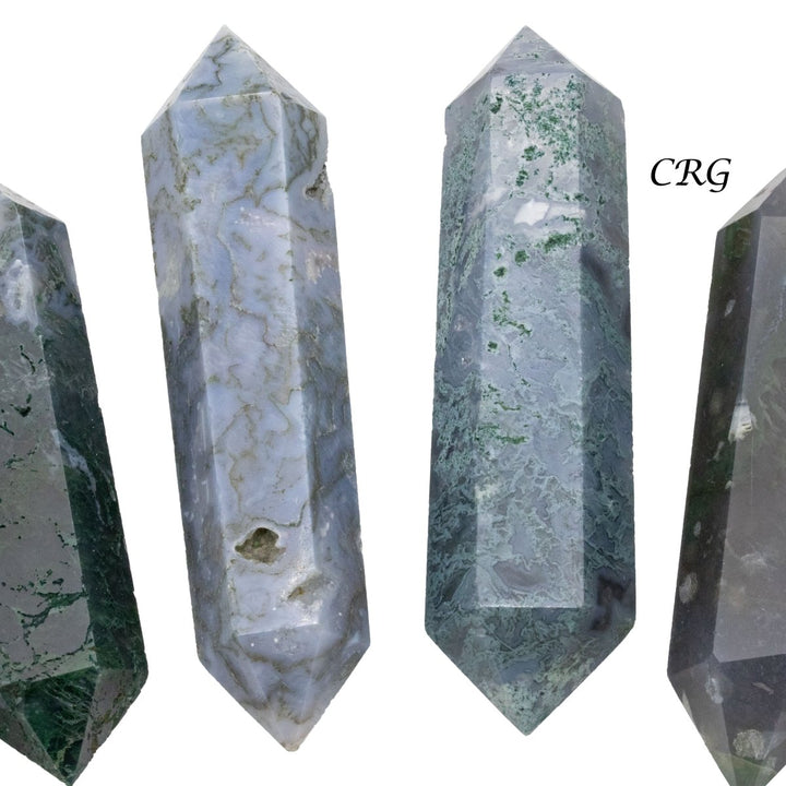 Moss Agate Double Terminated Wand (1 Pound) Size 3.5 Inches Crystal Gemstone LotCrystal River Gems