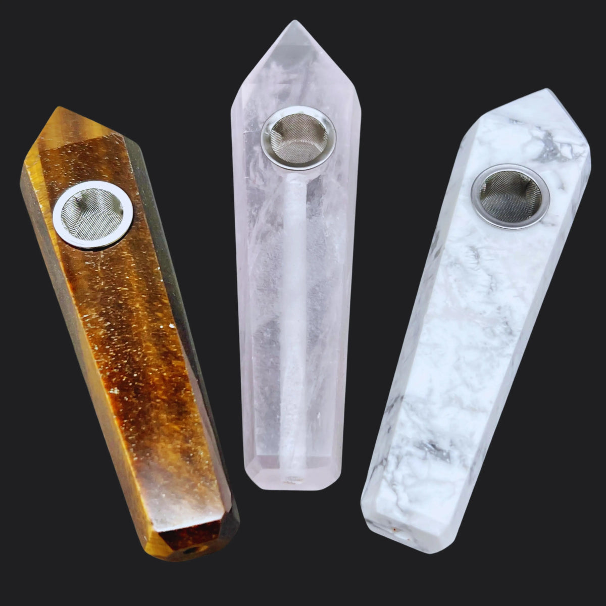 SCORPIO Crystal Pipe with 2 Extra Filters Smoking Supplies Quartz authentic Natural Raw Stone Tobacco Gemstone Handcrafted Pipe Gifts For Her Him