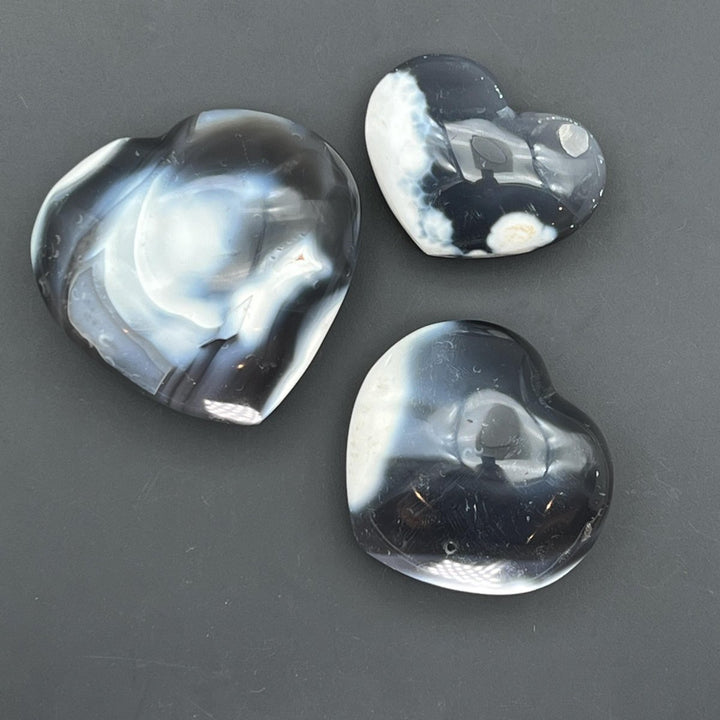 Orca Agate Heart Shape Gemstones DecorCrystal River Gems
